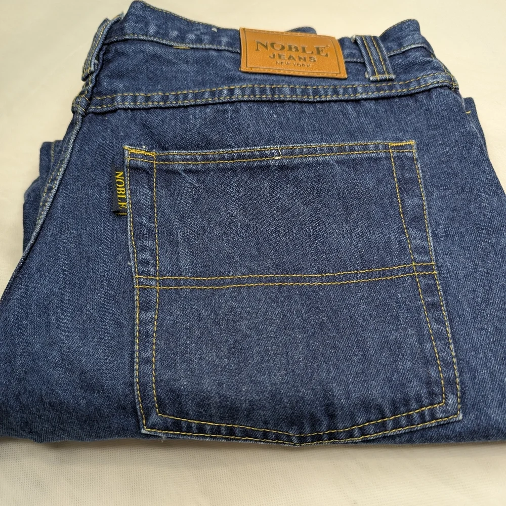 Y2K Unc Baggy Wide Leg NBA Patchwork Jeans - Picture 13 of 14